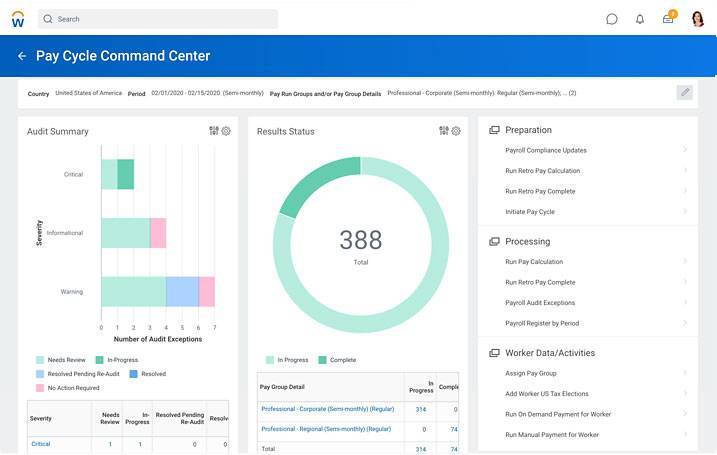 Workday Payroll Management Command Center