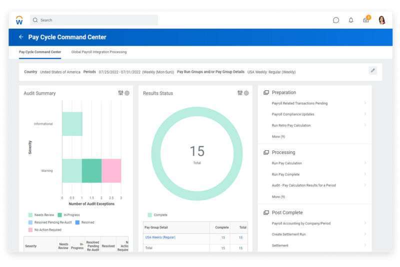 Workday Payroll Management: Pay Cycle Command Center