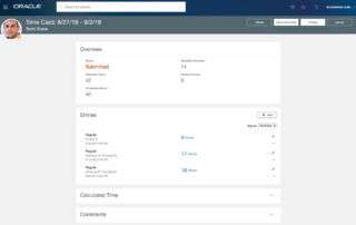 Oracle Time and Labor Time Card